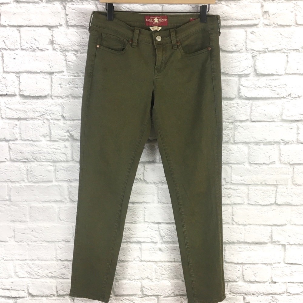 Lucky Brand Charlie Skinny Jeans Green Size 8 / 29